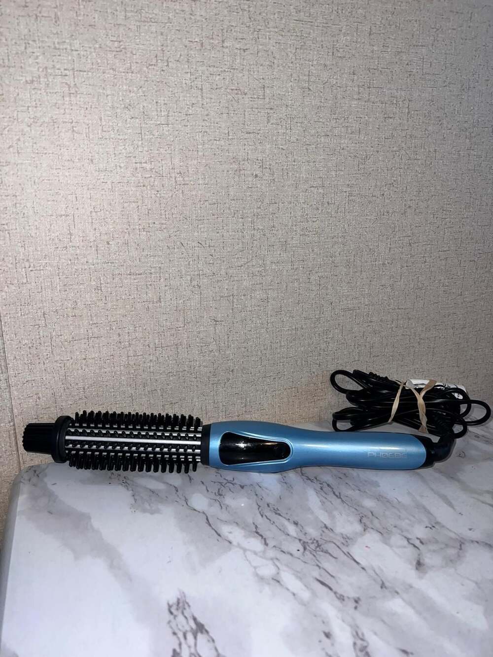 PHOEBE Curling Iron Brush, 1 Inch Dual Voltage Ceramic Tourmaline Ionic Hot Hair